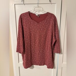 CJ Banks knit 3/4 sleeve top Size 2X